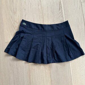 NWOT Lacoste Sport Pleated Tennis Skirt, Size 40, Navy, Lots of Stretch